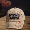 Halloween Costume Accessory Halloween Print Hat Bloodstained Print Hats  Cosplay