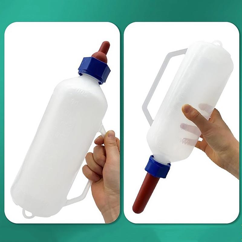 Бутылка для доения крупного рогатого скота емкостью 1000 мл, пластиковая поилка для поросят, овец, коз, ветеринарное оборудование, 1 шт.