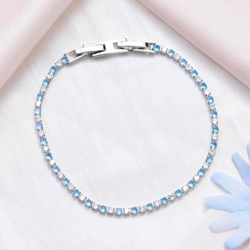 2mm Thin Tennis Bracelet With Full Crystal Pave Copper Base 18K Gold Plated Minimalist Unisex Stackable Jewelry