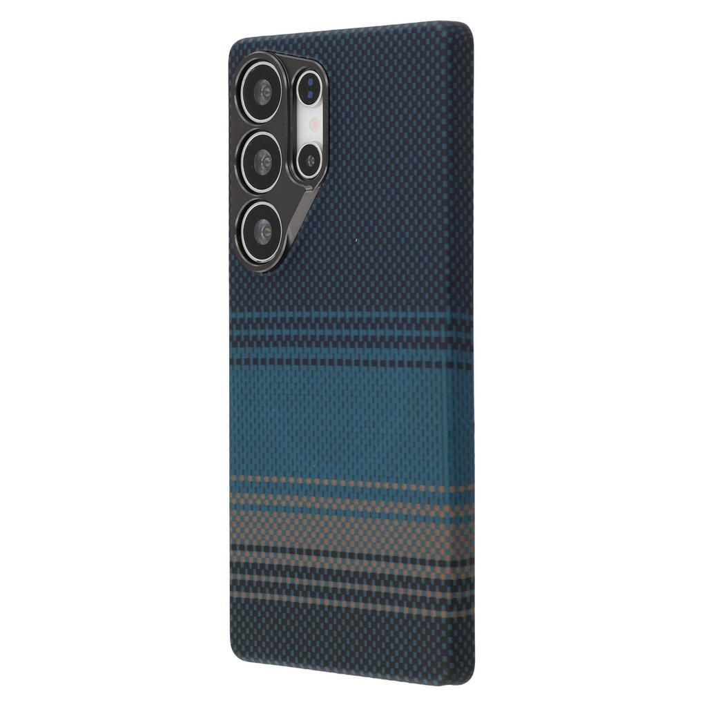 Магнитный чехол для Samsung Galaxy S24 Ultra с точными вырезами, градиентная накладка для телефона из арамидного волокна с металлическим ободком для объектива