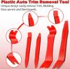 7 Pcs Car Trim Removal Tool Kit with Non-Scratch Plastic Pry Tool and Fastener Clip Pliers for auto Safe Interior Car Panel Detachment, Dashboard,