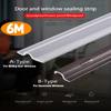 6M Soundproof Foam Sliding Window Sealing Strip Wearable Casement Window Weather Stripping Door Gap Filler Acoustic Seal Tape