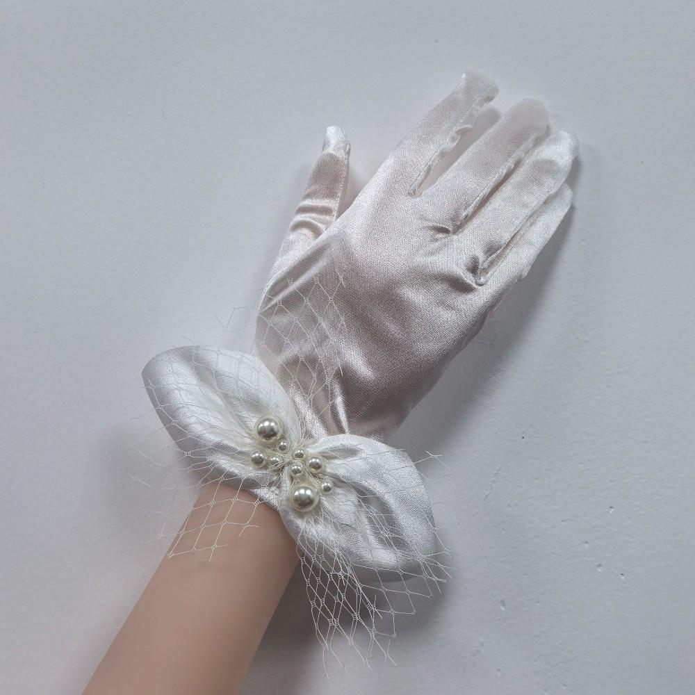 1Pairs Breathable Wedding Bridal Gloves Mesh Tulle Gloves New Bridal Gown Mittens Party Dress