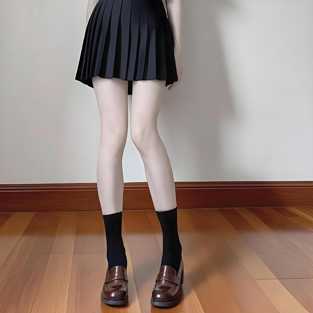 Универсальные черно-белые бархатные чулки до бедра: Сексуальный, Стройнящий, Однотонный