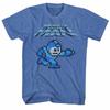 Mega Man Mega Gunner Royal Heather Adult T-Shirt