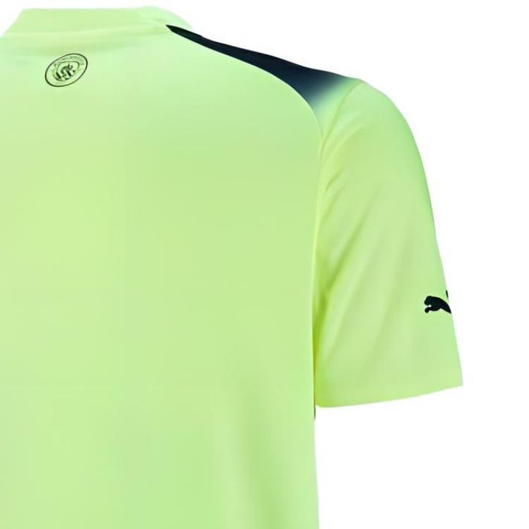 Puma Футбольная рубашка MCFC с принтом «Китайский Новый год в виде кролика», окрашенная в полоску с круглым вырезом и короткими рукавами — Fan Version Away Second 765734-03