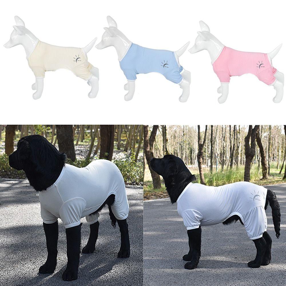 Однотонная одежда для защиты домашних животных от ультрафиолета, эластичная одежда для собак, стильный жилет для щенков, лето