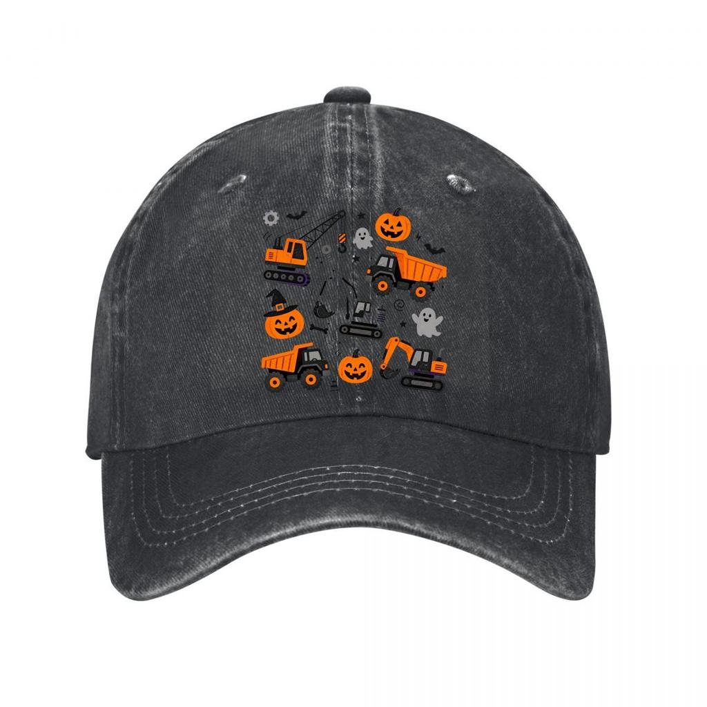 Halloween Construction Pumpkin Machi New Vintage Washed Cotton Baseball Cap Sun Hats