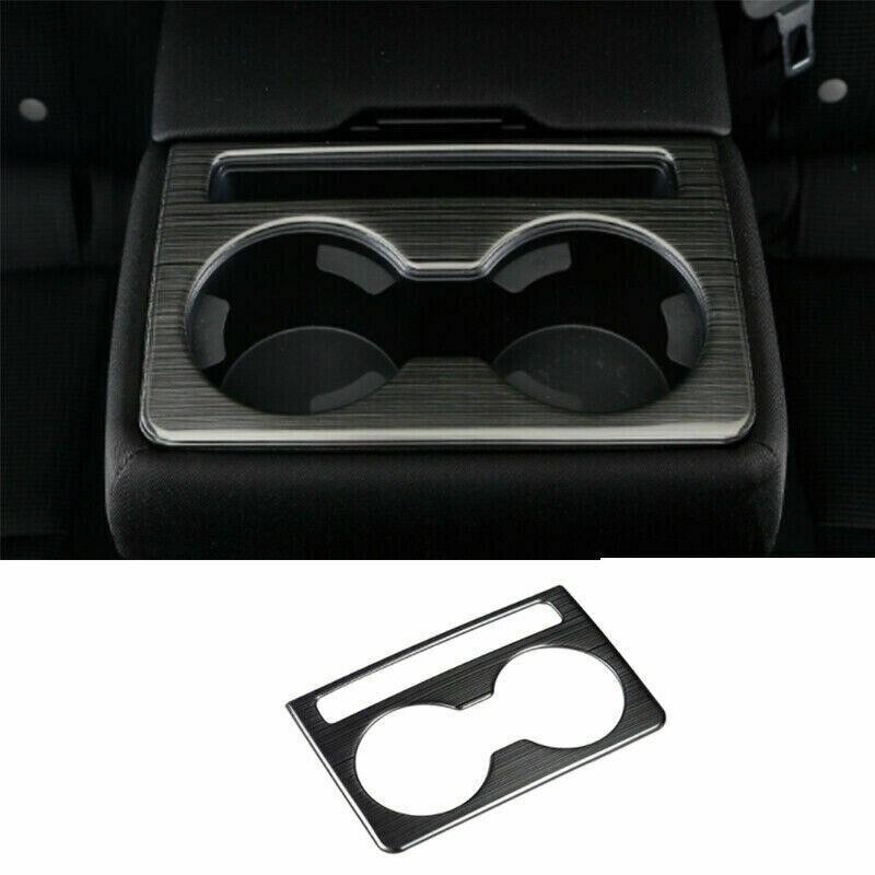 For Mazda CX-5 2017-2021 Black steel Rear Water Cup Holder Frame Cover Trim