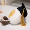 Graduation Egg Plush Doll Stuffed Toy with Bachelor's Hat Fun Food Pillow Cute And Quirky Plush Doll Gift for Graduates