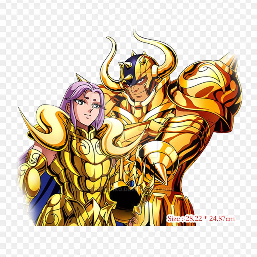 Taurus Aldebaran Pegasus Seiya Aries Mu Iron On Patches For Clothing Applique Stickers On Clothes Heat-Sensitive Custom Patch