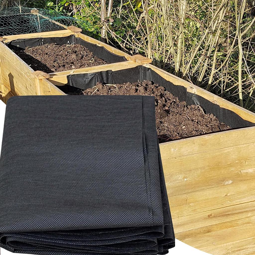 Садовая ткань Барьер для травы Дышащая Перерабатываемая Водонепроницаемая Подкладка для садовой грядки Почвопокровный материал Садоводство Горшки Кашпо Аксессуары