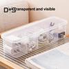 Transparent Data Cable Storage Box with Lid 5 Compartments Large Capacity Multi-purpose Charging Cord Jewelry Trinkets Organizer Case Container