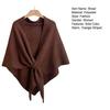 Women Shawl Wraps Solid Color Winter Neck Warm Knitted Cardigan Cape Imitation Wool Cashmere Shoulder Poncho Coat Shawl Scarf
