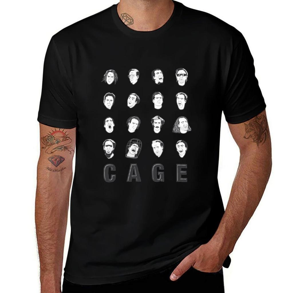 The Unisexy Faces Of Nicolas Cage Tshirt Vintage Style Printed Top