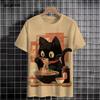 Animal Cat Men's T-Shirt Printed Short Sleeve Tee Fashion Loose Round Neck Breathable Men's Top Summer Round Neck Men's Clothing#Color