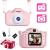 Kids Selfie Camera Christmas Birthday Gifts Girls Age 3-9 20MP Digital Cat Kitty Cameras Toddler Portable Toy 3 4 5 6 7 8 Year Old Girl 32GB SDCard