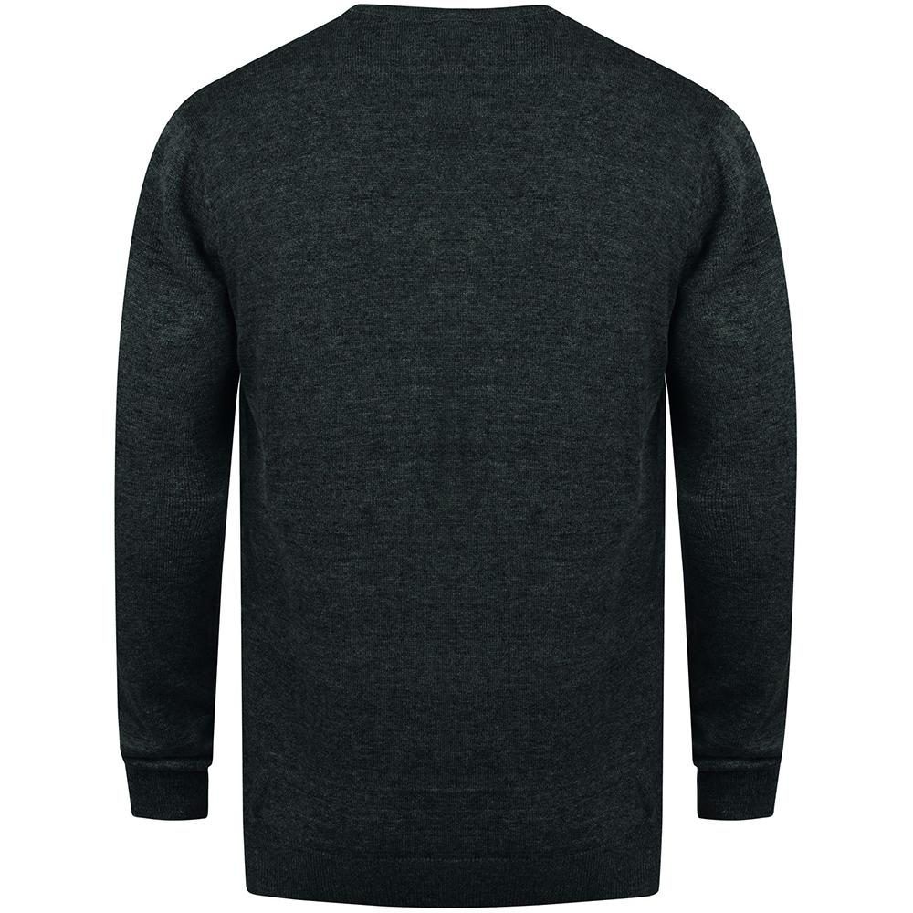 Henbury Mens 12 Gauge Fine Knit V-Neck Jumper / Sweatshirt
