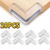 20PCS Transparent Anti Collision Angle PVC Pad Child Safety Corner Guard Baby Collision Proof Protector Table Corner