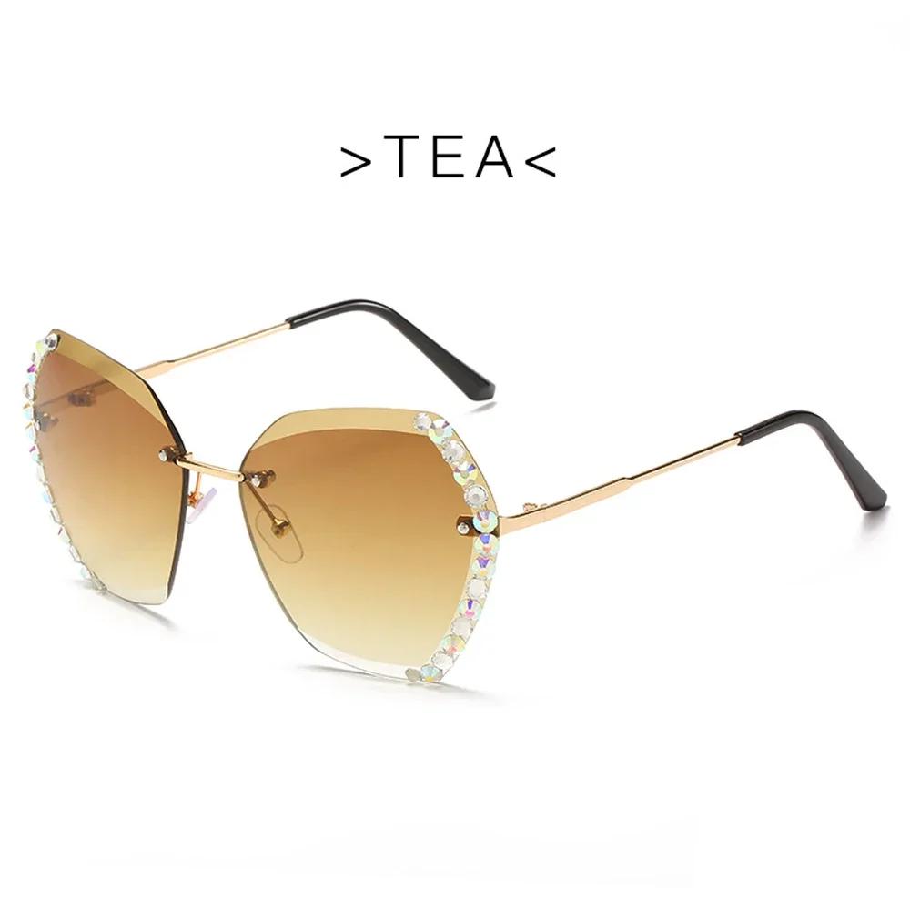Винтажные солнцезащитные очки со стразами для мужчин и женщин, градиентные солнцезащитные очки UV400