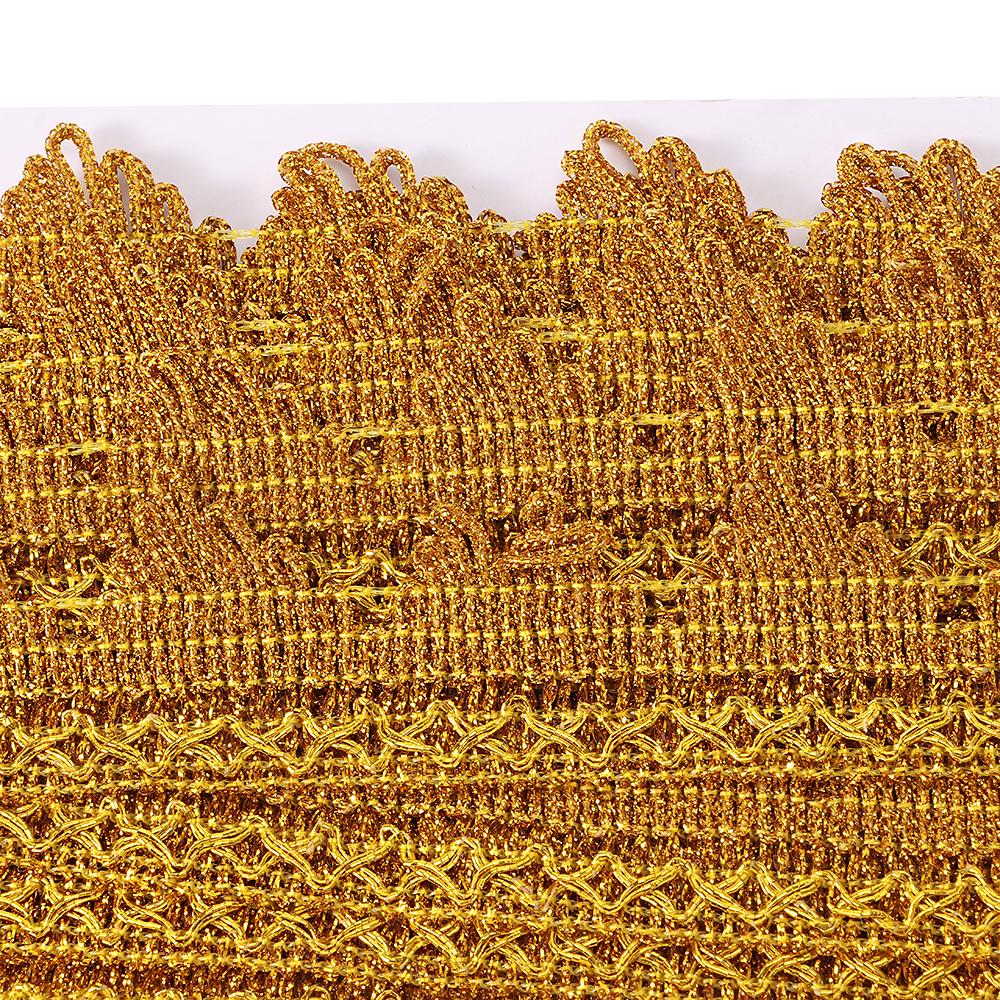 14 Yard 1.6 Inch Lace Trim Ribbon Gold Decorated Trim Ribbon Lace Fabric Gimp Trim Home Decor