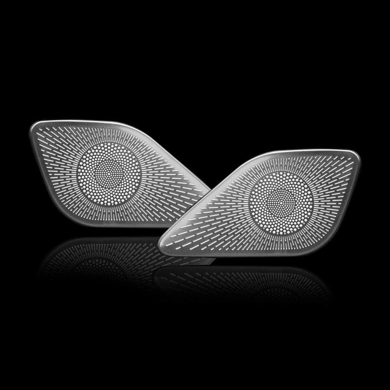 2PCS Set Door A-Pillar Tweeter Covers Speaker Decorative Stickers Stainless Steel Material for Kia Sportage NQ5 -2026