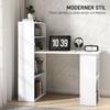 Desk Office Table Computer Desk, 2 Shelves, 5 Shelf Boards, 120 cm x 55 cm x 120 cm, White