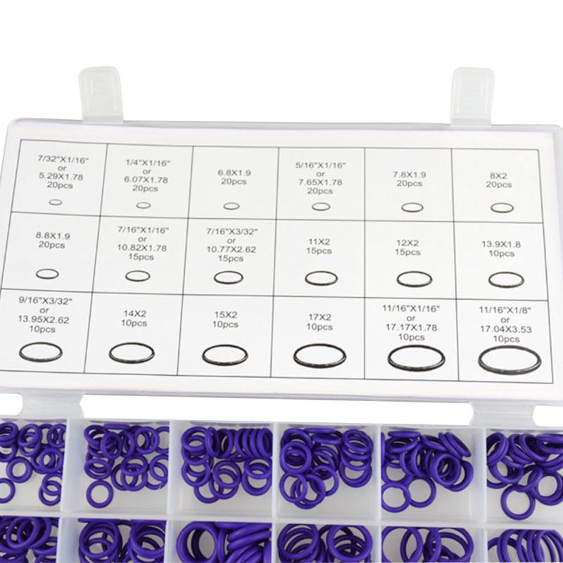 270 шт., 18 размеров, комплект резиновых колец, уплотнительные кольца компрессора кондиционера автомобиля, ремонт автомобилей