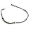 [K9368] - Серебряный стальной браслет «Хореография» 19 см 3 мм