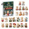 Christmas Party Favors 2026 Corgi Advent Calendar, 24 Days Acrylic Dog Ornaments Countdown 2D Day Holiday Pendants for Xmas Tree, Home Decor,