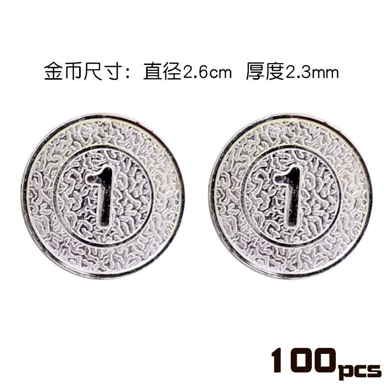 Pirate Gold Coins Set 1 5 10 20 50 100 Denomination Game Tokens Kids Party Props