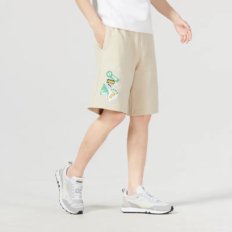 PUMA Casual Shorts Men's Ecru Moderate (Unisex) Casual Shorts 623254 88