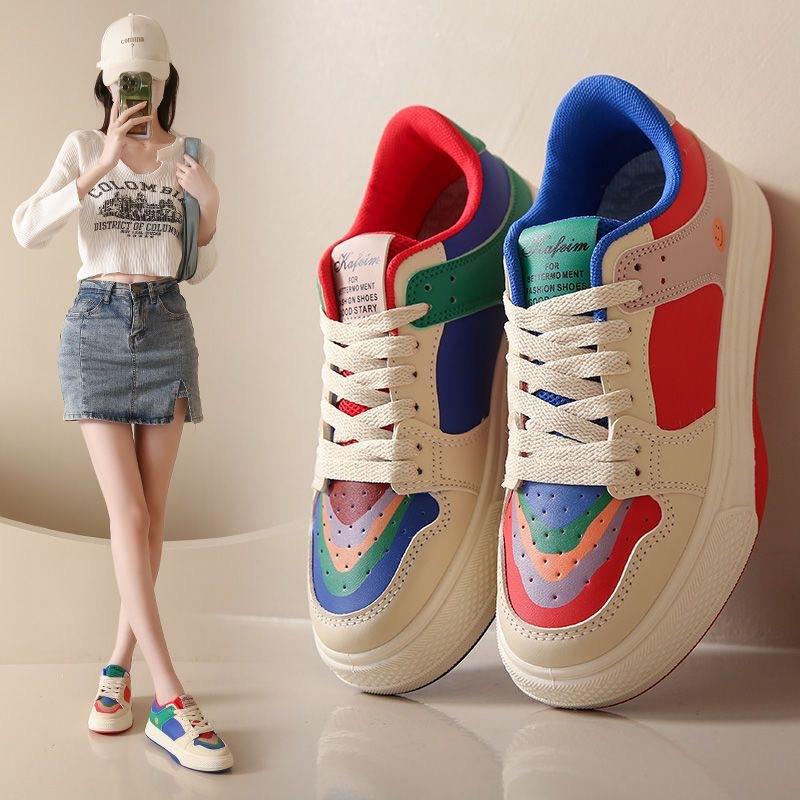 Туфли Mandarin Duck Shoes Радужная женская обувь Весенняя новая мода Универсальная спортивная повседневная обувь для сноуборда