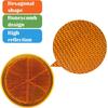 EMARK/DOT/CCC 2pcs Round Reflector Self Adhesive Stick on Trailer Driveway Mailbox(Amber)