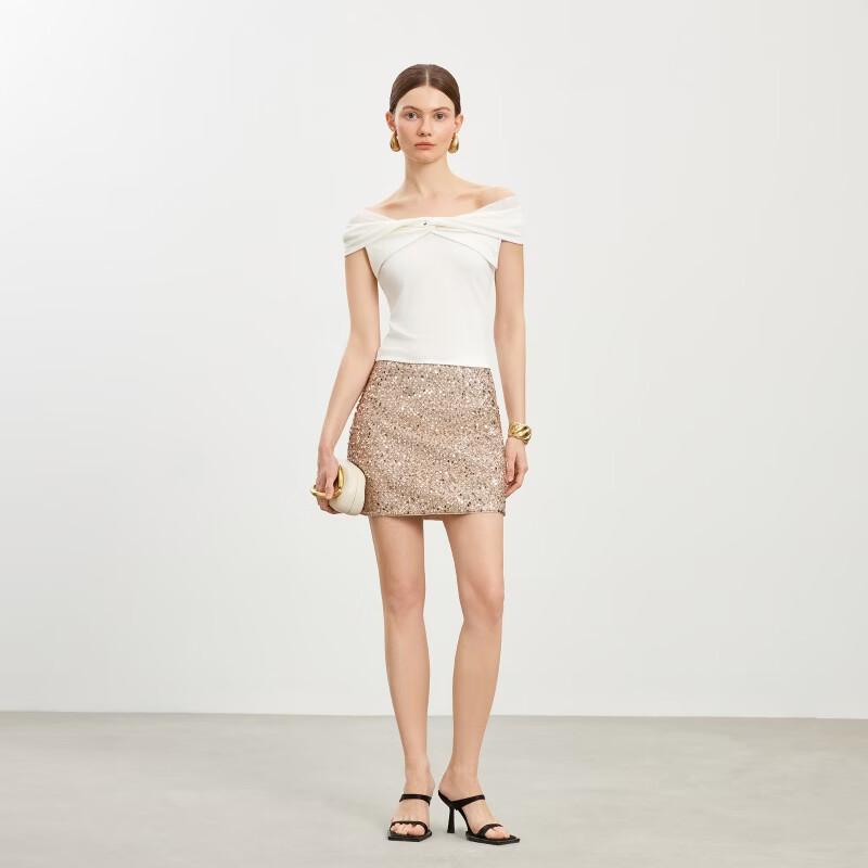 Veromoda Короткая узкая юбка с пайетками