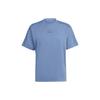 All Season Garment Washed Embroidered Logo Casual Short-Sleeve T-shirt Men Tops Ink-Blue IR5199