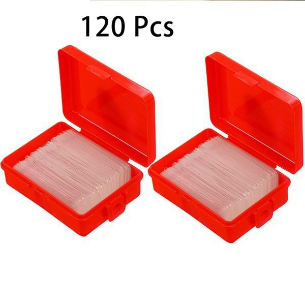 Двусторонняя клейкая лента с нано-основой - водонепроницаемая, съемная, многоразовая - 180 шт. в компактном футляре для стен, дерева, плитки, пластика, металла