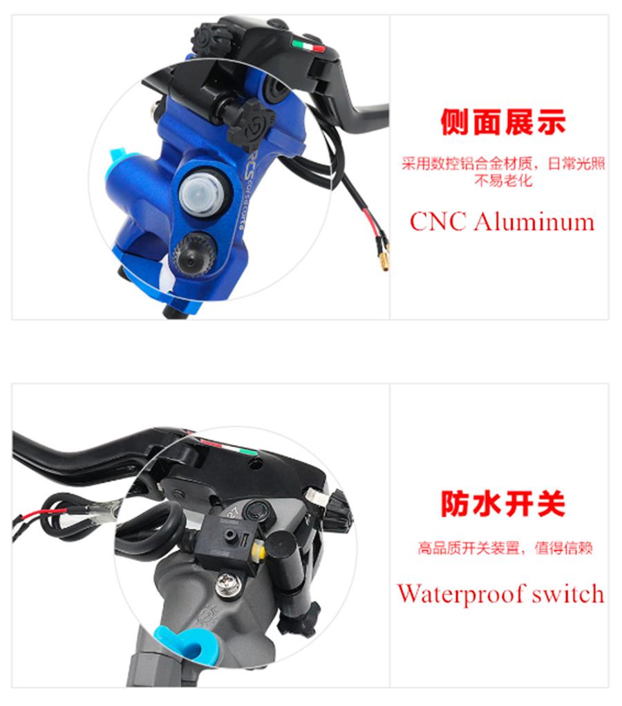 Right Side CNC 19 RCS Motorcycle Brake Master Cylinder Cable Clutch Radial Brake Pump 22mm Universal For Honda Yamaha Kawasaki Suzuki