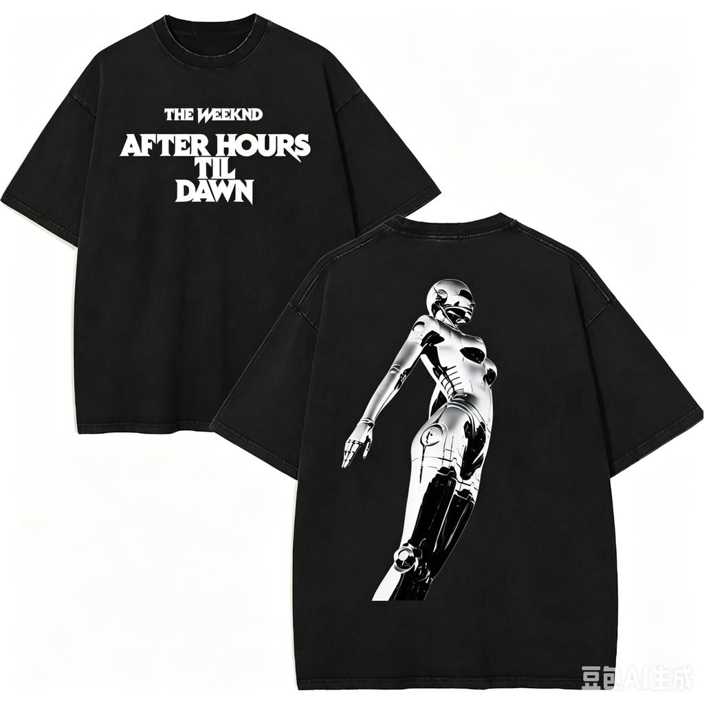 Pc The Weeknd After Hours Til Dawn AHTD SORYAM TOUR Хлопковая футболка Унисекс Унисекс Женская Детская Уличная одежда Повседневная С коротким рукавом Топы