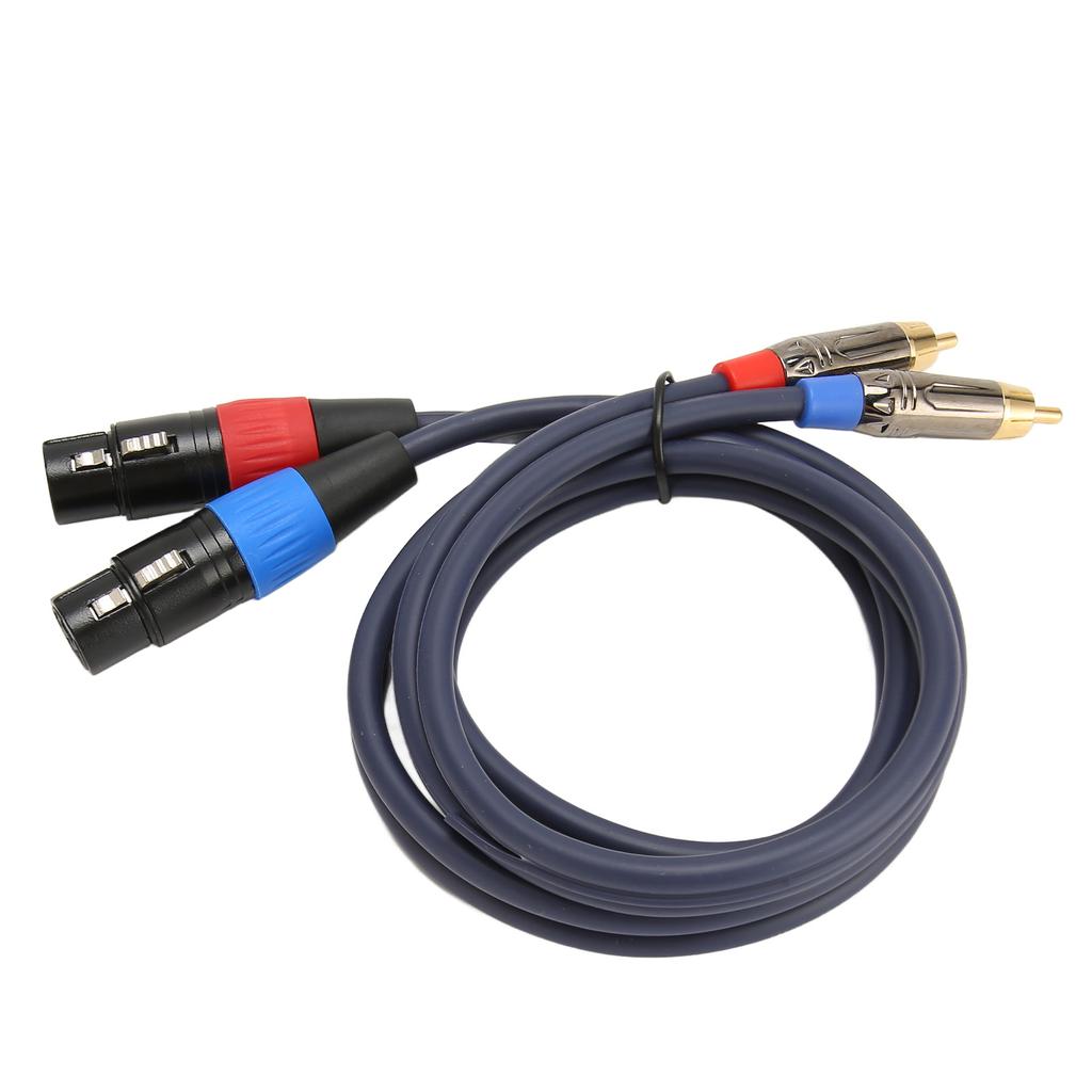 Dual XLR To RCA Cable Professional 24K Gold Plated Connector 2 XLR Female To 2 RCA Male HiFi Sound