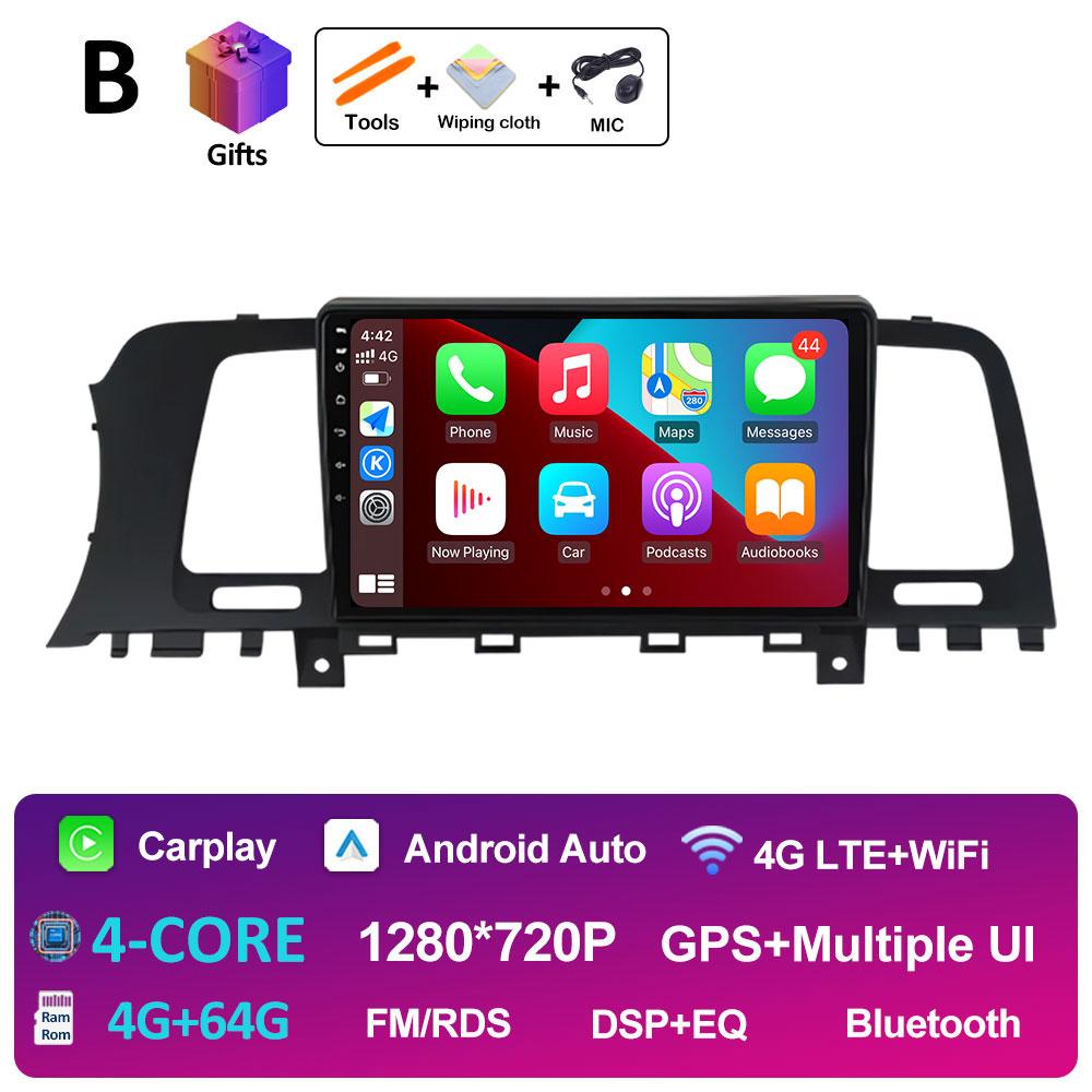Для Nissan Murano Z51 2010 2011 2012 2013 2014 Android 14 Беспроводная навигация Carplay GPS WIFI 2.5D сенсорный экран 4G Аксессуары
