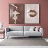 Модная картина на холсте, скандинавское настенное искусство, абстрактная красивая линия, принт для губ, постеры и принты, настенные картины для гостиной, домашний деко