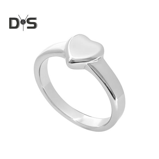 Retro Ring Pure Color Polished Titanium Steel Heart Surface Knuckle Ring Simple Style Multi Sizes Anti-Rust Thumb Ring Lightweight Finger Jewelry