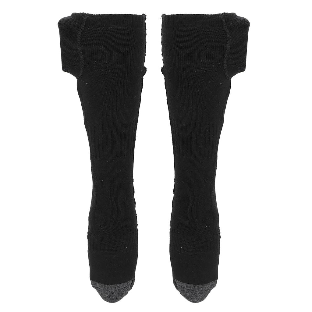 Зимние виды спорта на открытом воздухе Утолщенные электрические носки с подогревом Батарея Отопление Хлопковые чулки Черные