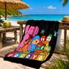 Pocoyo's Colorful Adventure Beach Towel, Quick-drying, Easy to Care for, Suitable for Both Fitness and Beach Vacations,Sports Essential
