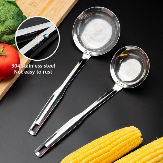 Дуршлаг из нержавеющей стали, ложка-сито, мелкая сетка, ручка, масляный фильтр, сито для пищи, кухонный гаджет для супов, рагу, фруктов, овощей