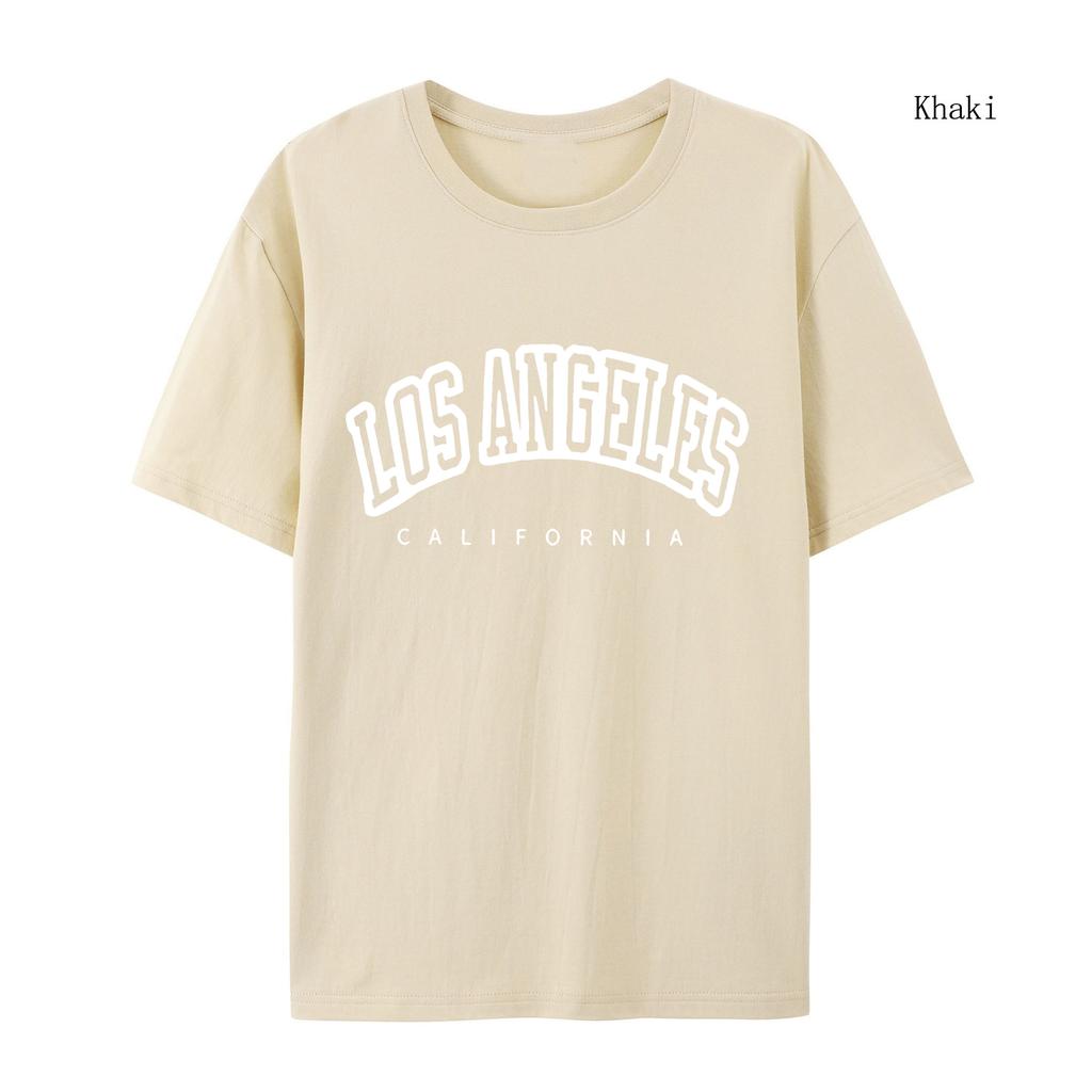 Женская футболка с рукавом большого размера Лос-Анджелес Печать Женская футболка Зимняя свободная футболка высокого качества Футболка с буквенным принтом