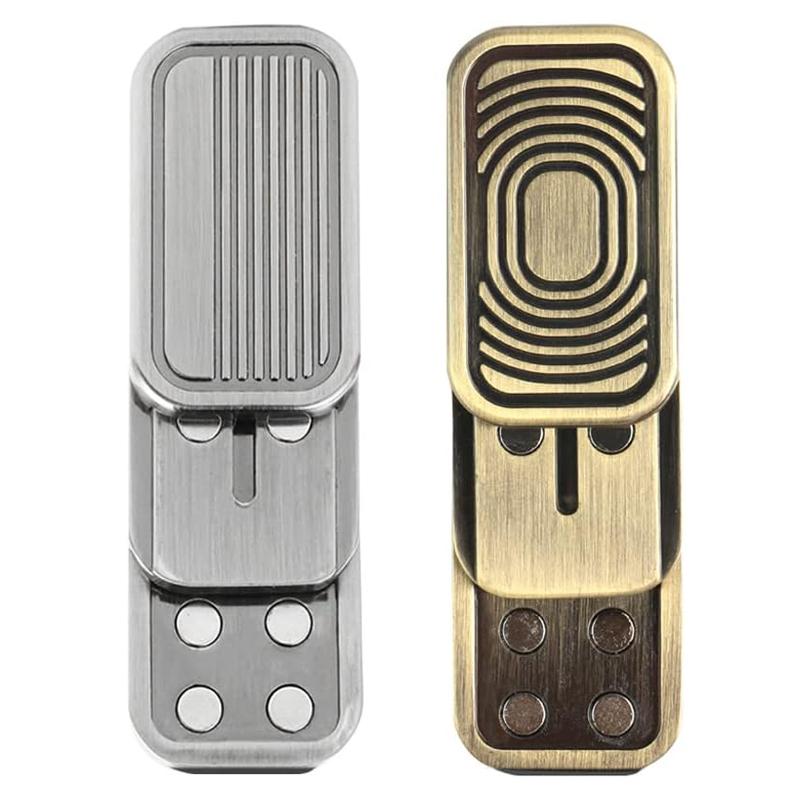 Novelty Three Layer Metal Poker Push Card Fidget Slider Haptic Coin Autism Sensory Toys Adults Relieve Stress And Anxiety