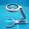 Foldable Magnifier Non Slip Loupe 8 LED Magnifying Glass For Jewelry Appraisal