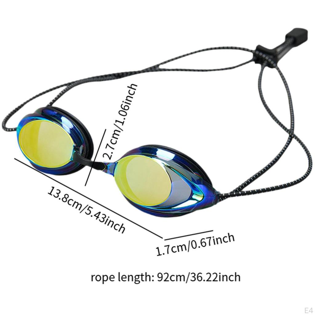 Mirror Swim Goggles Diving Glasses Anti Fog Wide View Clear Vision No Leaking Comfortable Pool